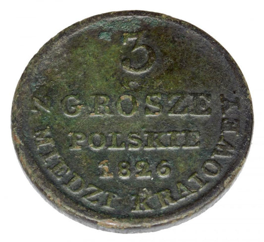 3 grosze 1826 Mikołaj I Romanow Królestwo Polskie Warszawa