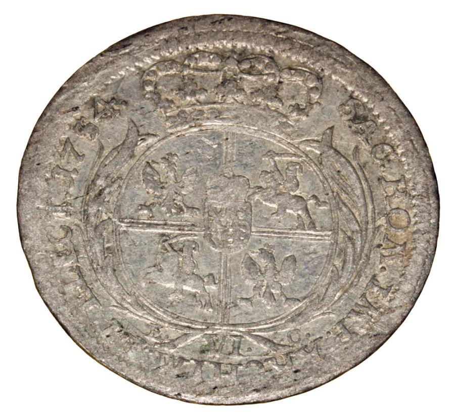 Szóstak 1754 August III Polska Lipsk