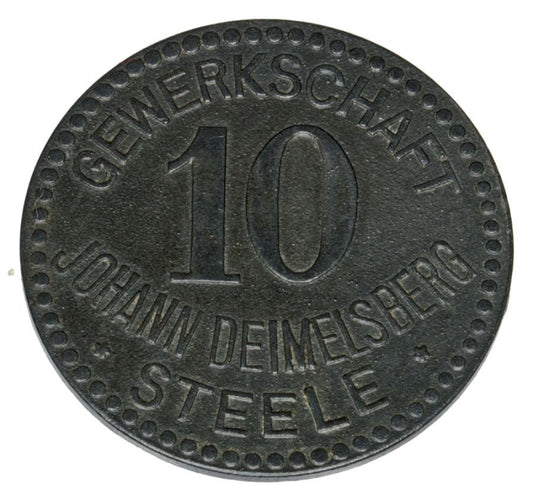 10 fenigów Steele Essen obóz jeniecki kopania węgla Essen