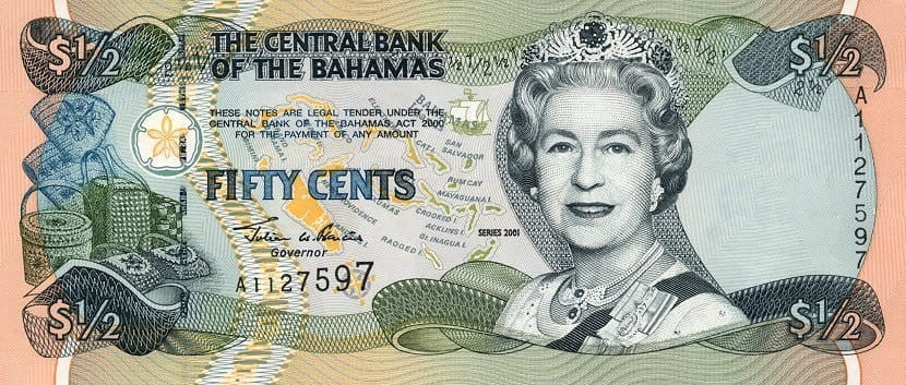 Bahamy 1/2 $ Rynek 2001 P-68
