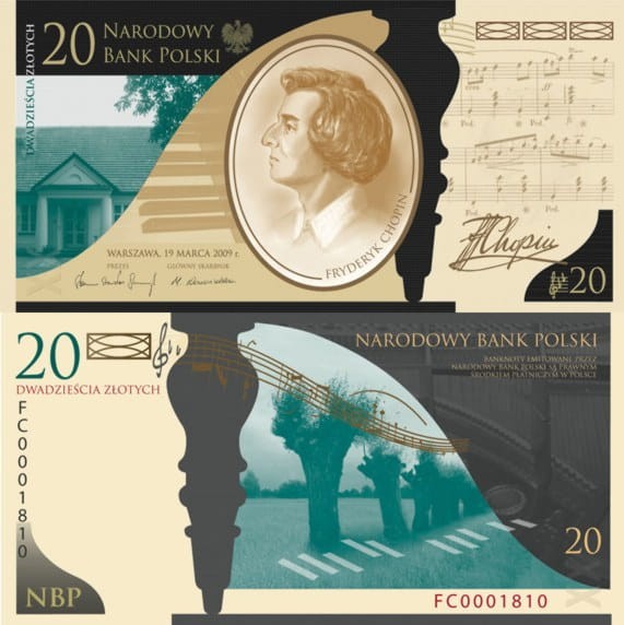 20 zł Fryderyk Chopin 2010