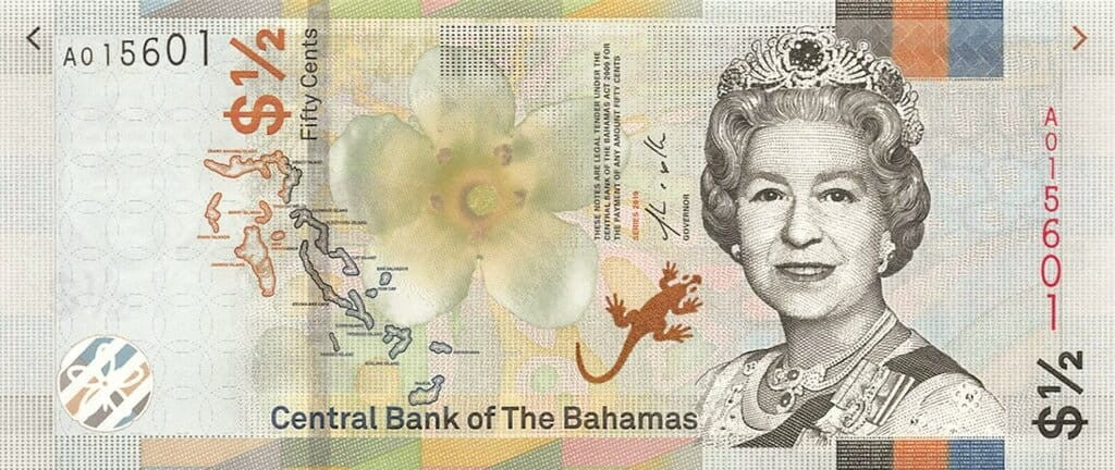 Bahamy 1/2 $ Targ rybny 2019 P-77Aa