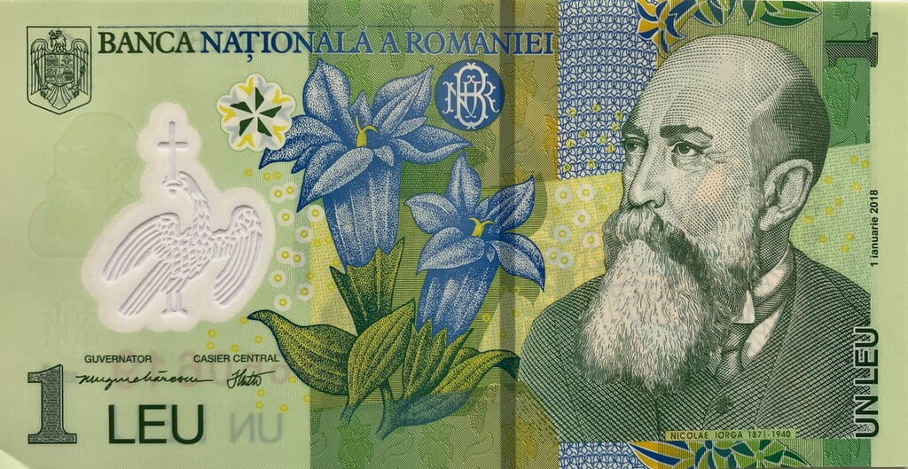Rumunia 1 leu Nicolas Iorga 2024 P-117p