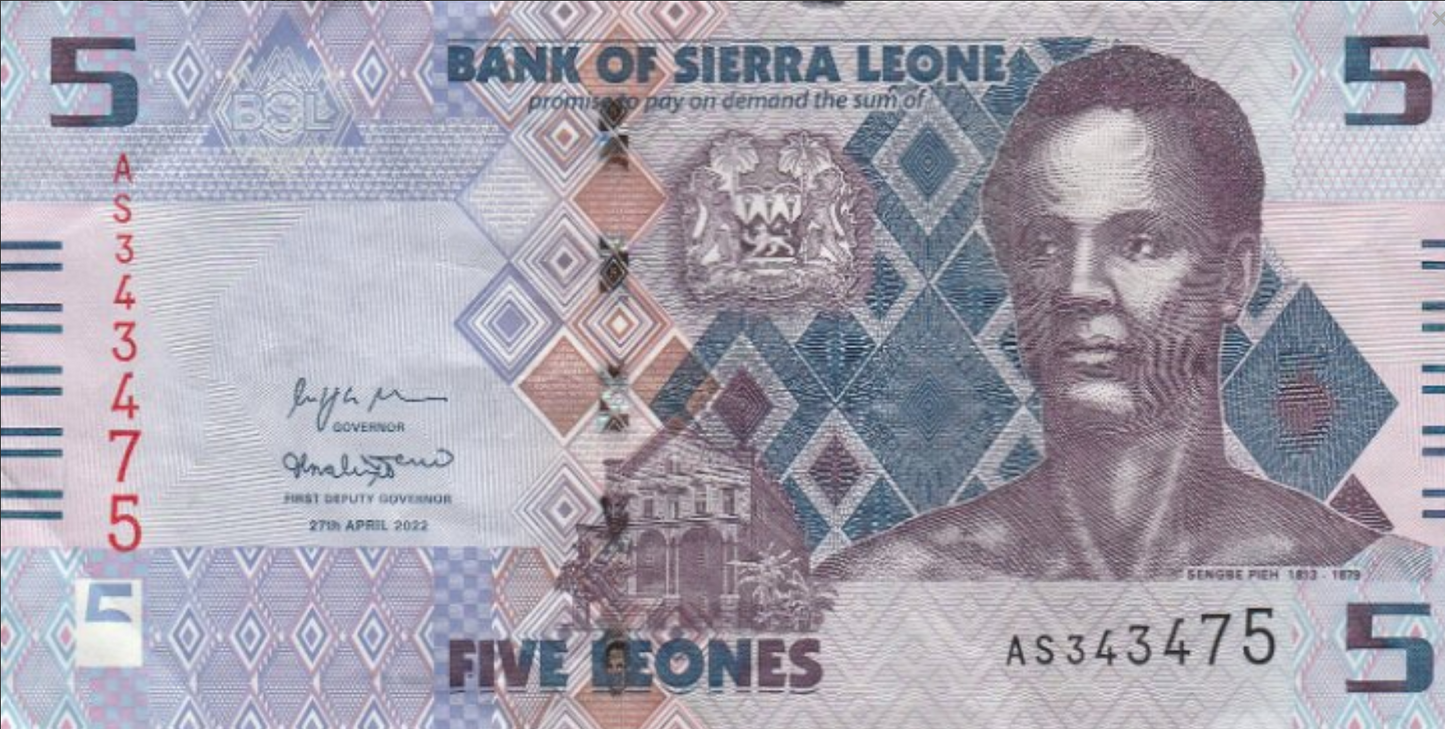 Sierra Leone 5 les Tama 2022 P-36