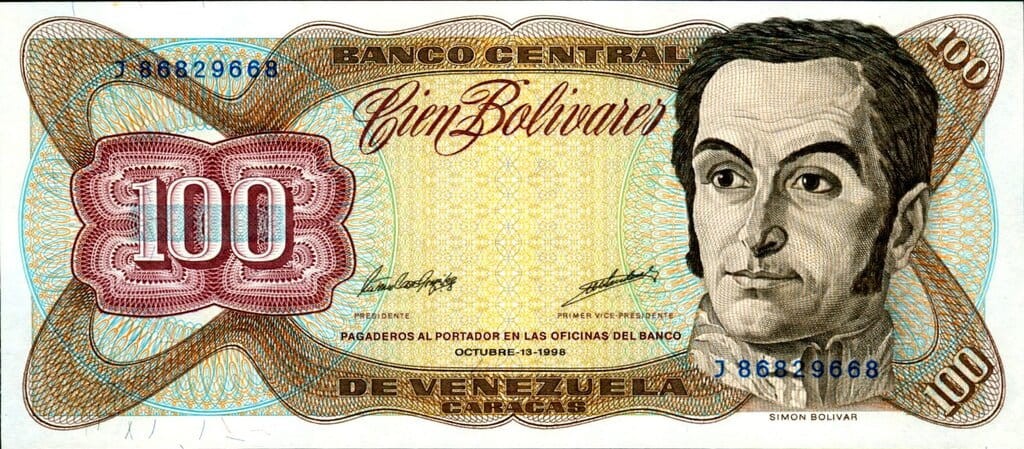Wenezuela 100 Boliwarów Kapitol 1998 P-66g
