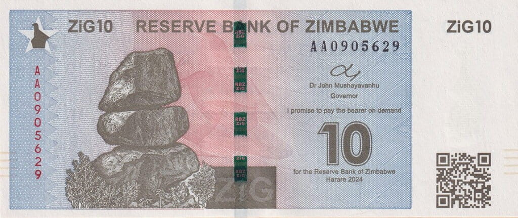 Zimbabwe 10 ZIG Wytapianie złota 2024 P-110