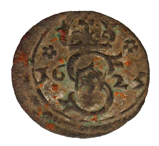 Denar 1623 Zygmunt III Waza Polska Łobżenica