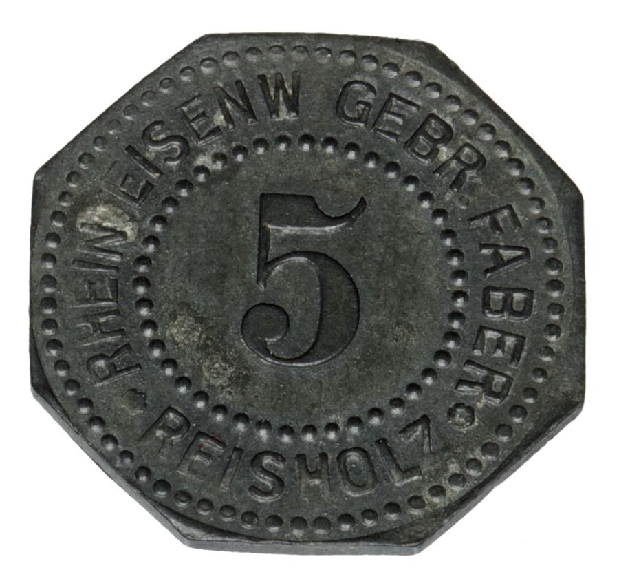 5 fenigów Reischolz Dusseldorf
