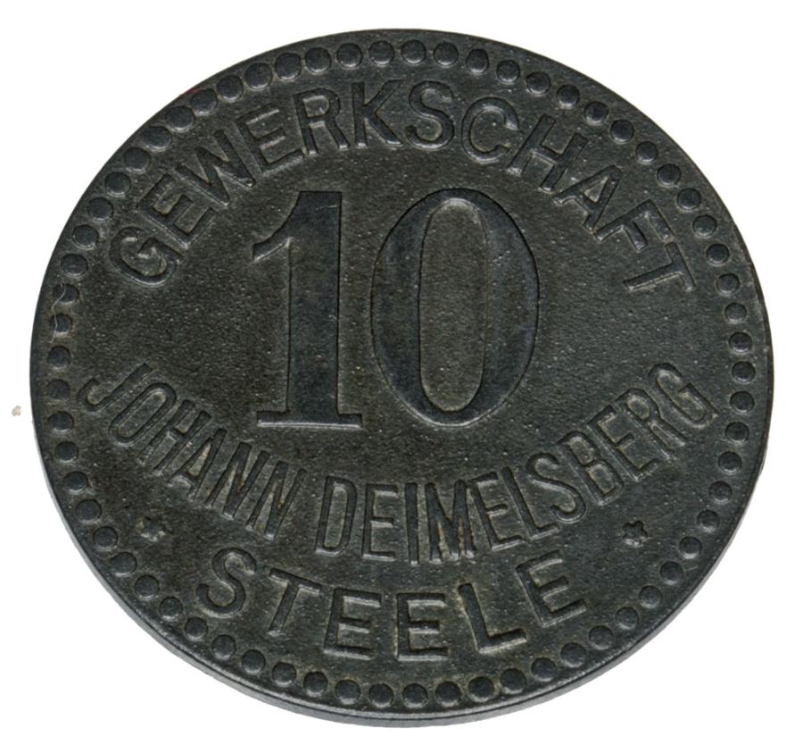 10 fenigów Steele Essen obóz jeniecki kopania węgla Essen