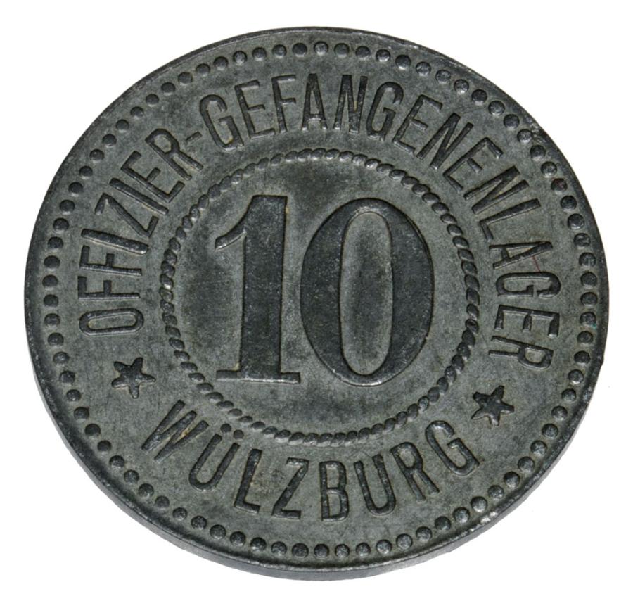 10 fenigów Wulzburg oficerski obóz jeniecki