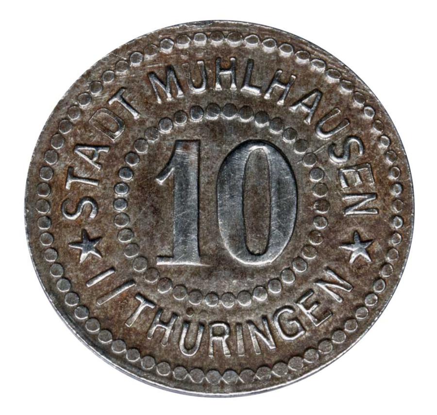 10 fenigów 1917 Niemcy Turyngia Muhlhausen