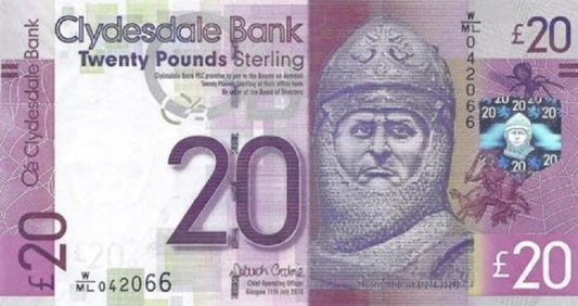 Szkocja 20 funtów Robert Bruce 2015 P-229 Kd