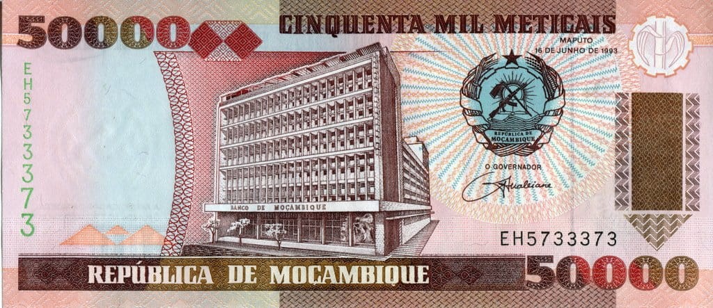 Mozambik 50 000 metical  Tama 1993 P-138