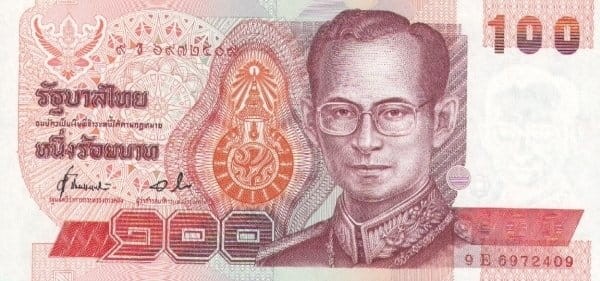 Tajlandia 100 bahtów Król 1994 P-97a.9