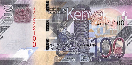 Kenia 100 KES Krowy i wielbłądy 2019 P-53a