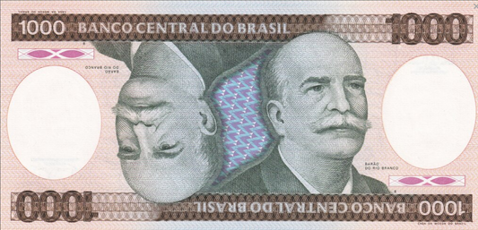 Brazylia 1000 cruzados  B. do Rio Branco 1986 P-201d