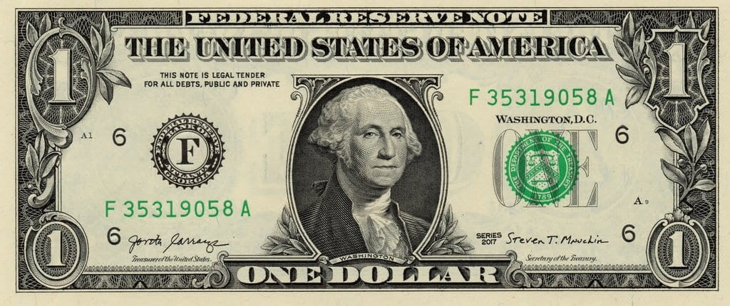 USA 1 $ George  Washington 2017 P-544aF